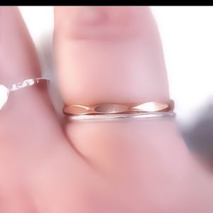 14k Rose Gold Faceted Stacker Ring